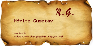 Móritz Gusztáv névjegykártya