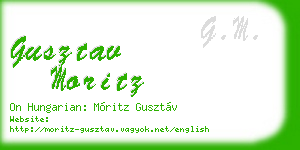 gusztav moritz business card